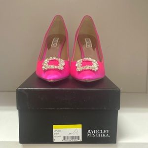 Bright pink Badgley Mischka pumps